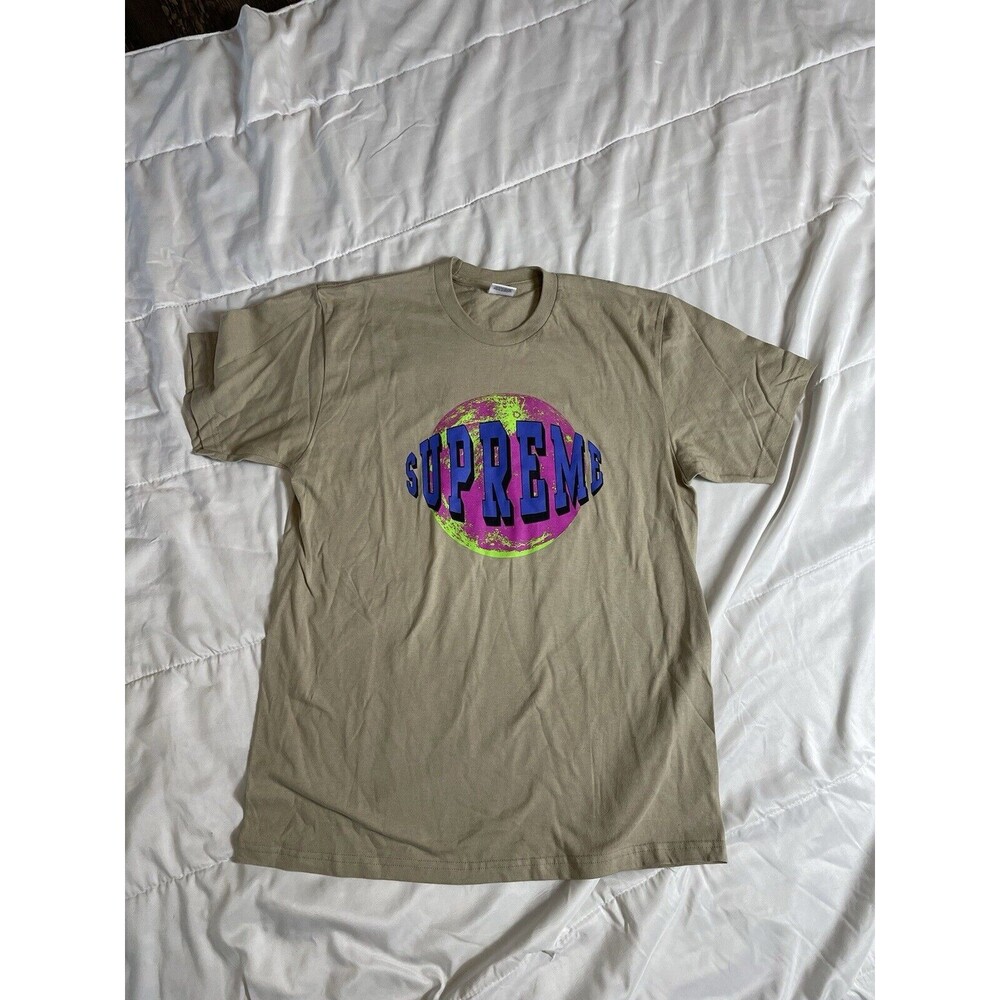 Supreme “Lunar Globe” T-shirt Beige Men’s Size Large ￼